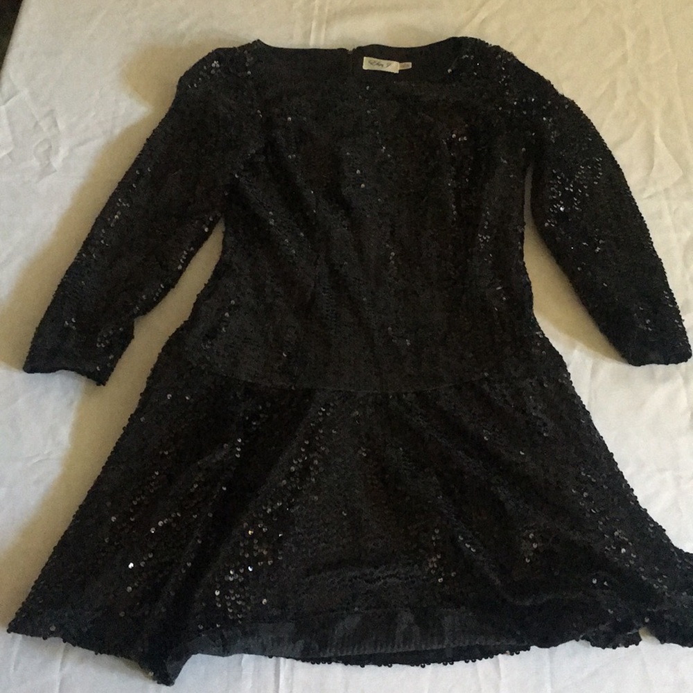 Eliza J Black Sequin Dress